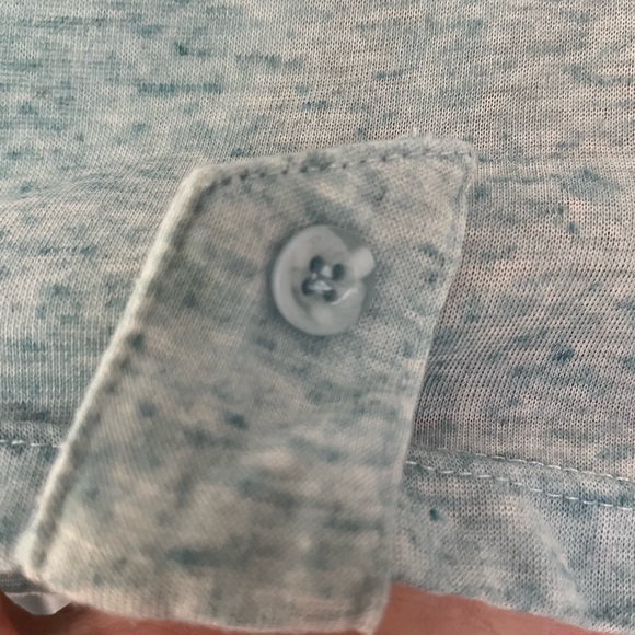 Men’s Mission Ombré Heathered Blue to Black T-Shirt Chest pockets slim fit large - Picture 7 of 9